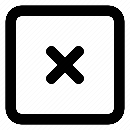 X, square, remove, shape, abstract, cross, cancel icon - Download on Iconfinder