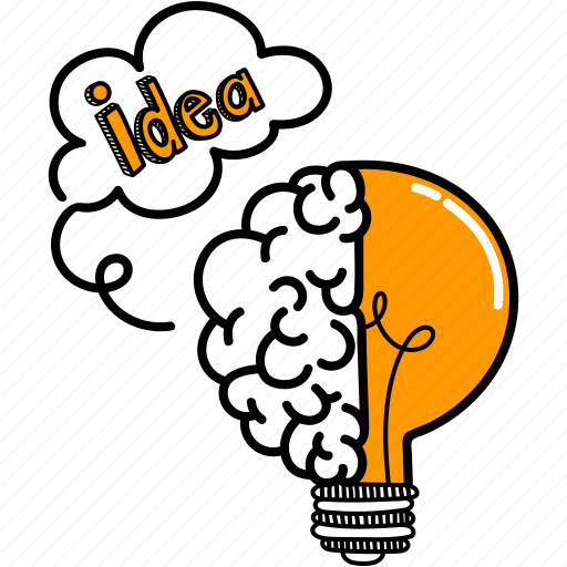 Idea, brain, light, creative, creativity, innovation, mind illustration - Download on Iconfinder