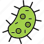 amoeba, bactery, biology, educationbactery, laboratory, research, science, icon 