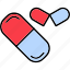 capsule, drug, health, medical, medicine, pharmacy, treatment, icon 