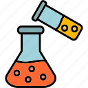 flask, beaker, education, learning, school, science, test, lab, laboratory, icon