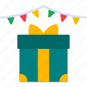 decoration, box, gift, christmas, package, present, icon