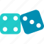 dice, gambling, game, luck, play, win, icon 