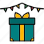 decoration, box, gift, christmas, package, present, icon 