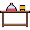 dinner, dining, furniture, lunch, room, table, icon