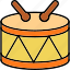 drum, audio, instrument, music, musical, percussion, sound, icon 