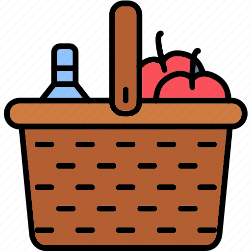 Picnic, basket, camping, food, icon icon - Download on Iconfinder