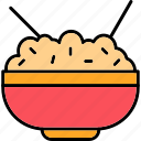 rice, bowl, beverage, food, oriental, ricebowl, icon