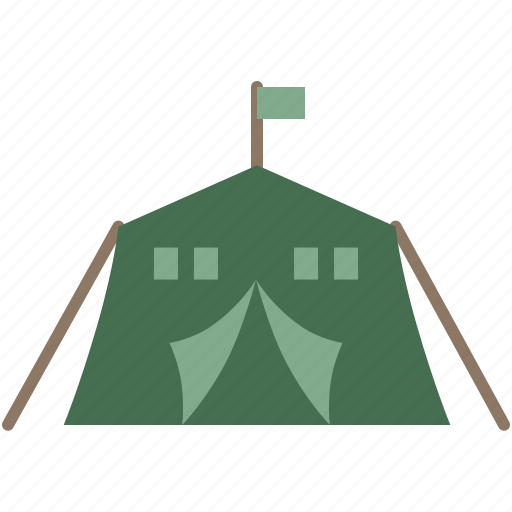 Tent, military, camp, army, equipment, canvas, field icon - Download on Iconfinder