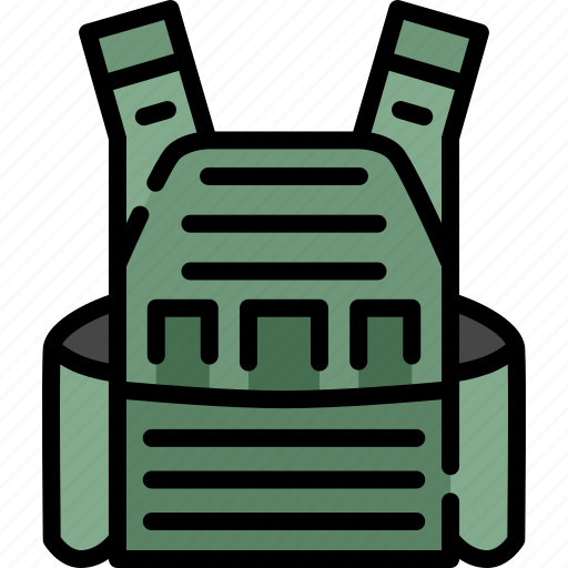Bulletproof, vest, uniform, equipment, body, army, safety icon - Download on Iconfinder