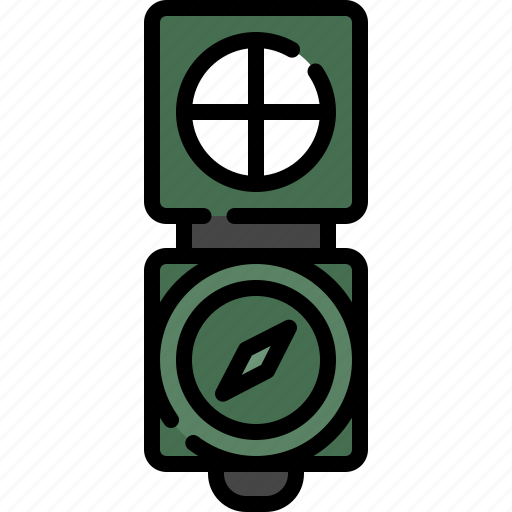 Compass, military, direction, lensatic, travel, navigation, guide icon - Download on Iconfinder