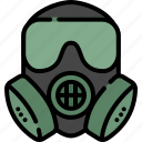 gas, mask, protection, danger, chemical, safety, toxic, military