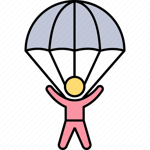Parachute, skydiving, medical parachute, paragliding, paratrooping, sky, air icon - Download on Iconfinder