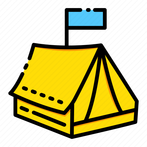 Army, camping, flag, military, miscellaneous, outdoor, tent icon - Download on Iconfinder