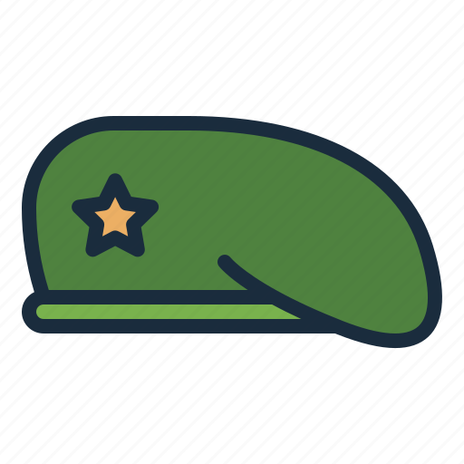 Beret, hat, army, military, war icon - Download on Iconfinder