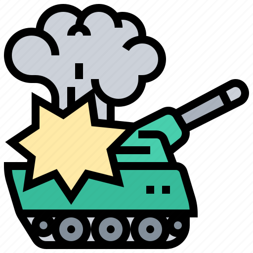 Battle, explosion, tank, vehicle, warfare icon - Download on Iconfinder