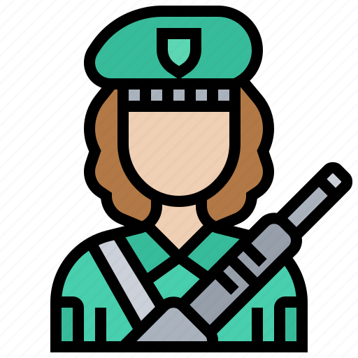 Army, female, military, soldier, woman icon - Download on Iconfinder