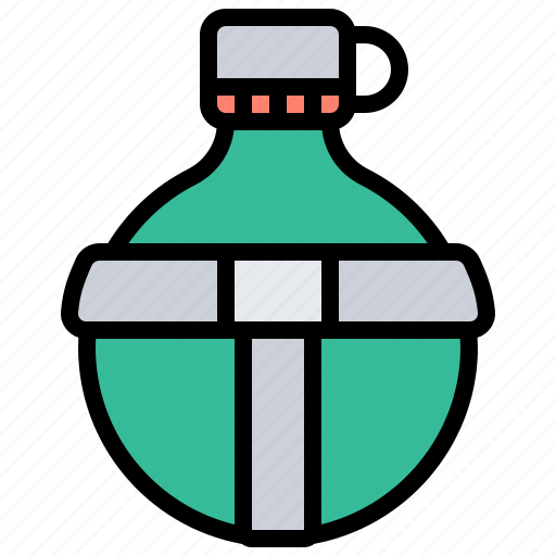 Bottle, camping, military, traveler, water icon - Download on Iconfinder