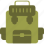 military, backpack, army, bag, equipment, hiking, soldier, icon 