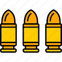 bullets, ammunition, missile, shell, small, bomb, icon