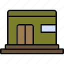 bunker, base, concrete, defence, military, war, wire, icon