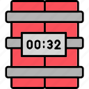 c4, time, bomb, countdown, detonator, dynamite, explosion, icon