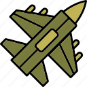 jet, fighter, airplane, army, military, icon