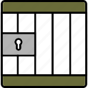 military, jail, padlock, police, prison, icon