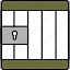military, jail, padlock, police, prison, icon 