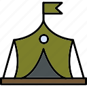 military, tent, army, camping, medical, icon