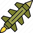 missile, rocket, army, military, weapon, icon