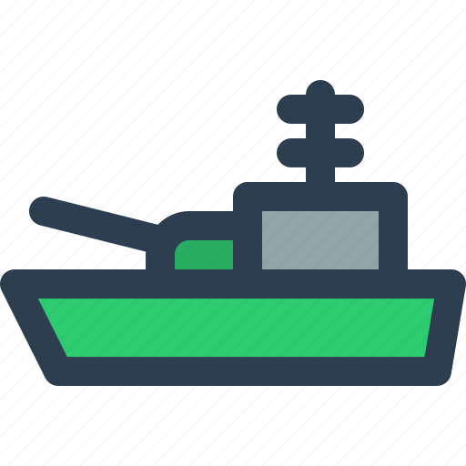 Warship, battleship, army, ship, military, navy, war icon - Download on Iconfinder