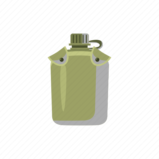Cartoon, clean, container, drink, flask, military, plastic icon - Download on Iconfinder