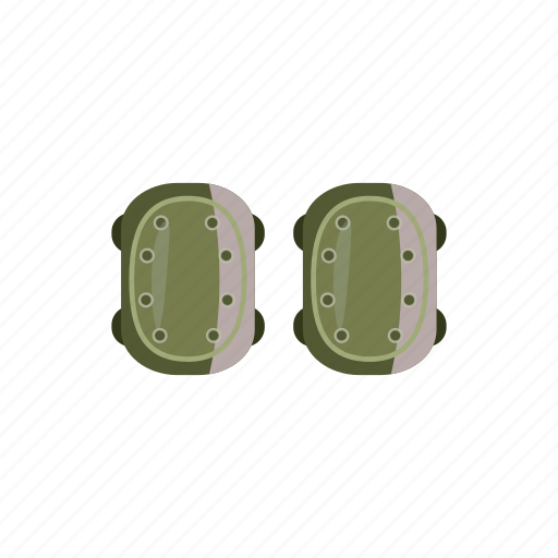 Cartoon, equipment, knee, military, pads, safety, support icon - Download on Iconfinder