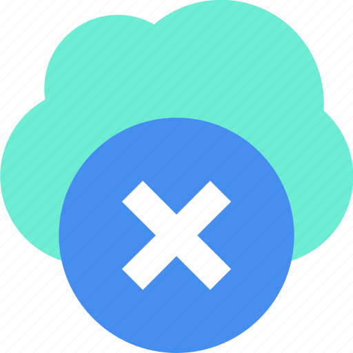 Cancel, denied, block, rejected, not connected, cloud data, network icon - Download on Iconfinder