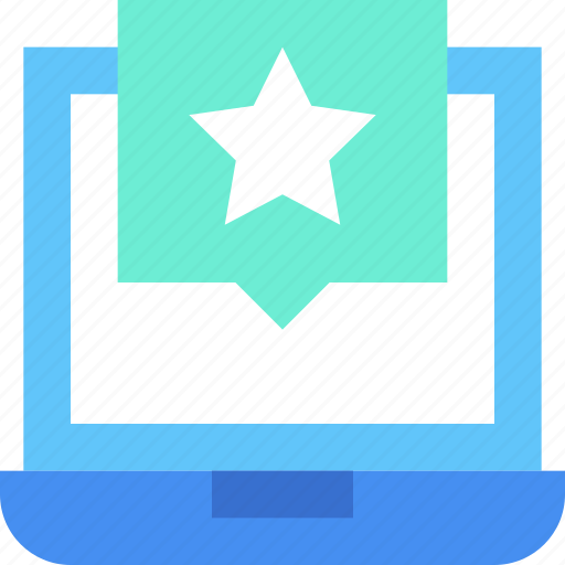 Review, feedback, rating, star, laptop, marketing, promotion icon - Download on Iconfinder