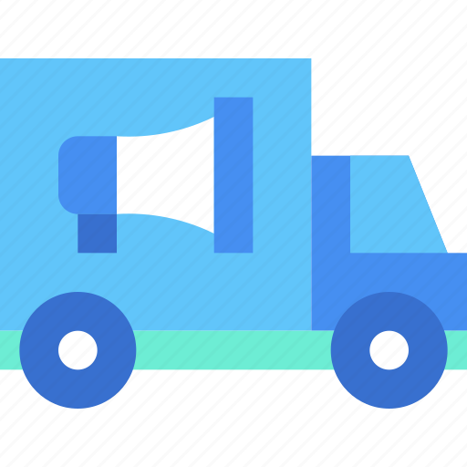 Truck ads, car, vehicle, transportation, delivery, marketing, promotion icon - Download on Iconfinder