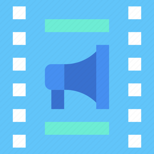 Video marketing, multimedia, player, video, megaphone, marketing, promotion icon - Download on Iconfinder
