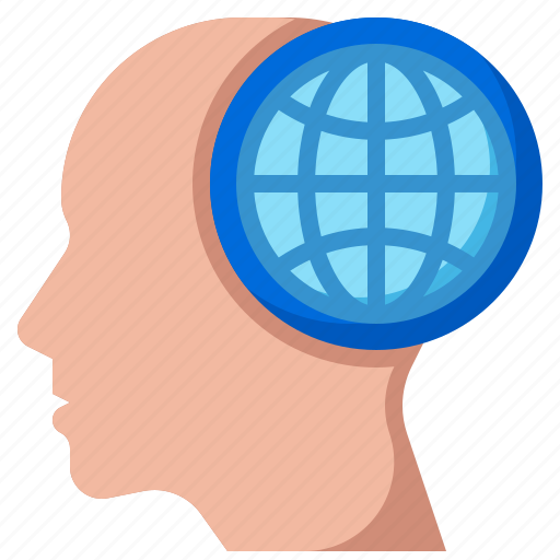 Global, thinking, think, head icon - Download on Iconfinder