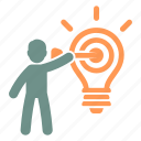 solution, light, bulb, idea, critical, thinking, lightbulb, full