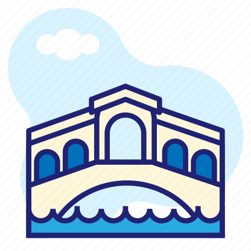 Building, bridge, venezia, venice, ponte di rialto, construction, city icon - Download on Iconfinder