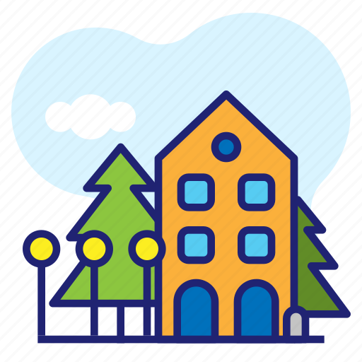Building, mountain, palace, cottage, house, home, apartment icon - Download on Iconfinder
