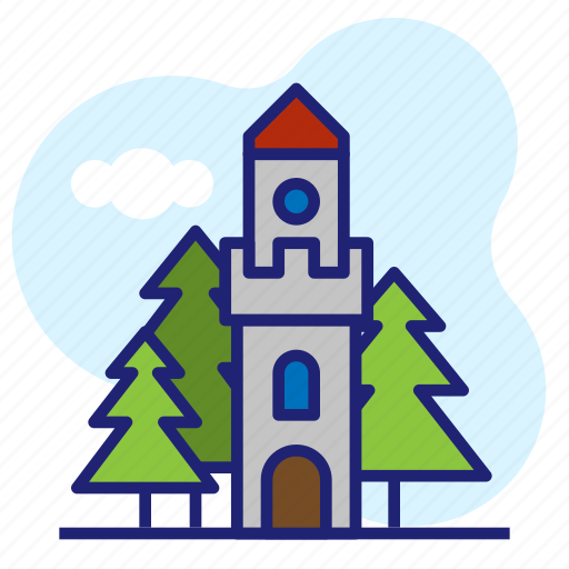 Tower, castle, manor, building, construction, house, home icon - Download on Iconfinder