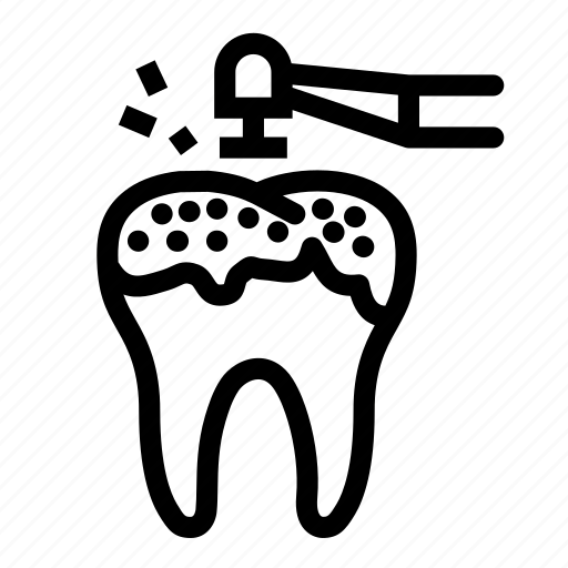 Decayed tooth, dental, dentist, dentistry, oral hygiene, teeth cleaning, tooth icon - Download on Iconfinder