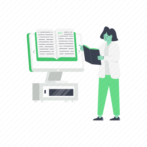 Online course, online lesson, online reading, online education, online book icon - Download on Iconfinder