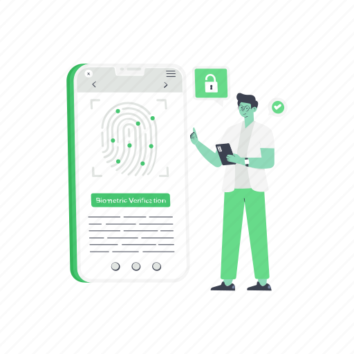 Fingerprint lock, biometric verification, phone security, biometric lock, biometric authentication v icon - Download on Iconfinder