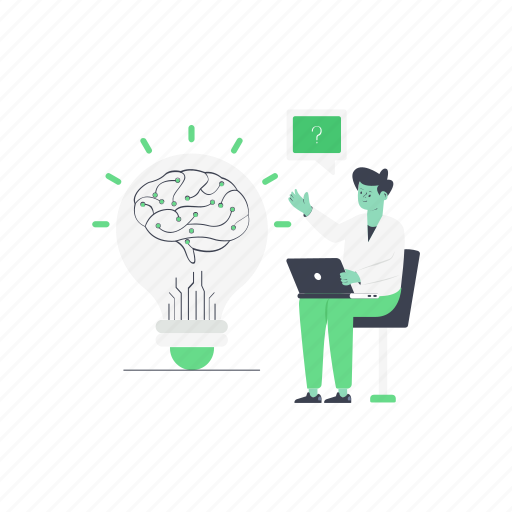 Digital brain, ai brain, artificial intelligence, creative brain, brainstorming icon - Download on Iconfinder