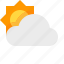 cloudy, day, material design, partly, weather 