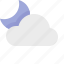 cloudy, material design, night, partly, weather 