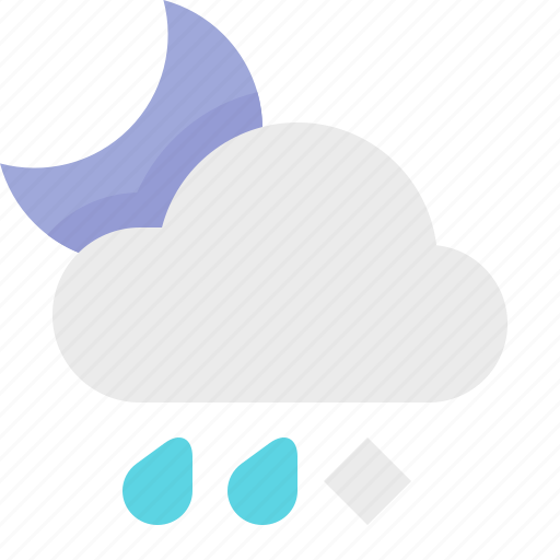 Material design, night, sleet, weather icon - Download on Iconfinder